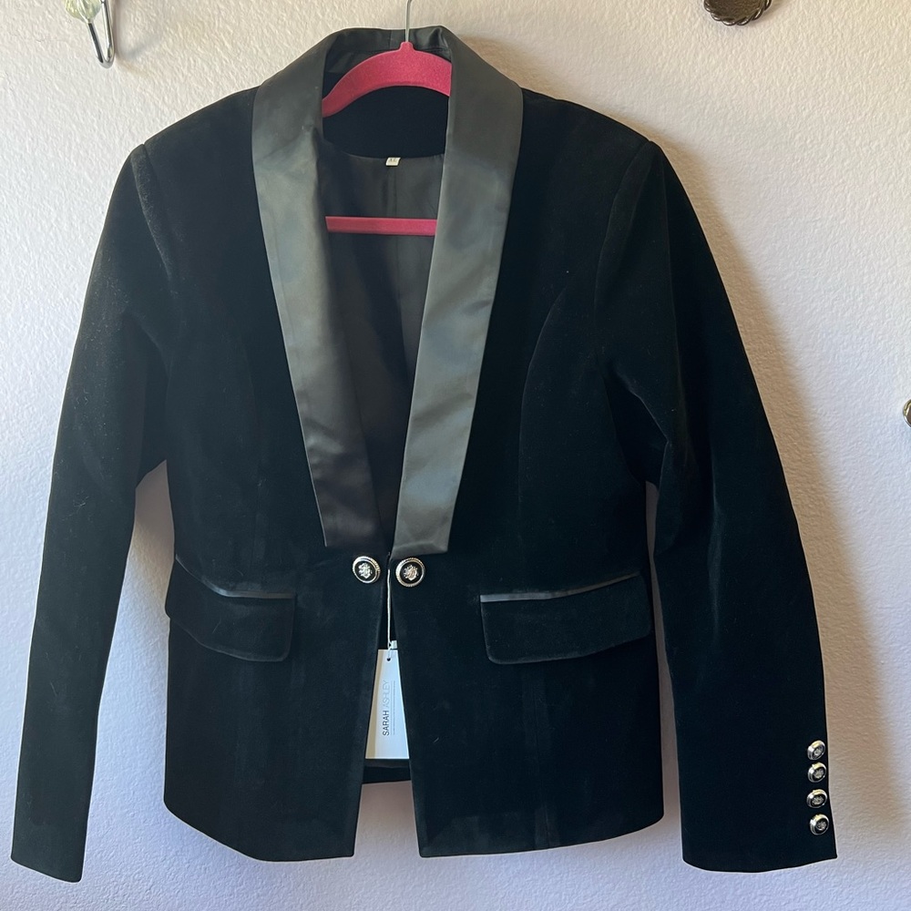 Black velvet jacket